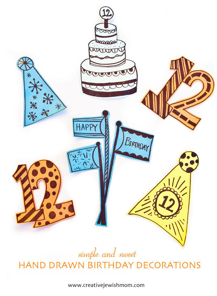 Simple Hand Drawn Paper Birthday Decorations Really Are The Best!