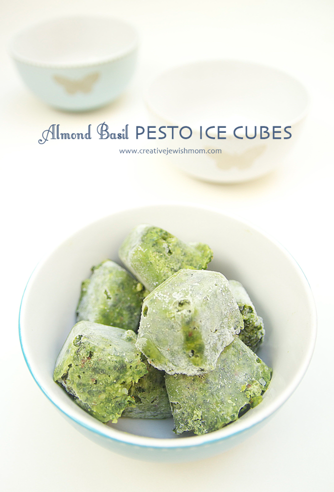 Basil Pesto With Almonds Ice Cubes