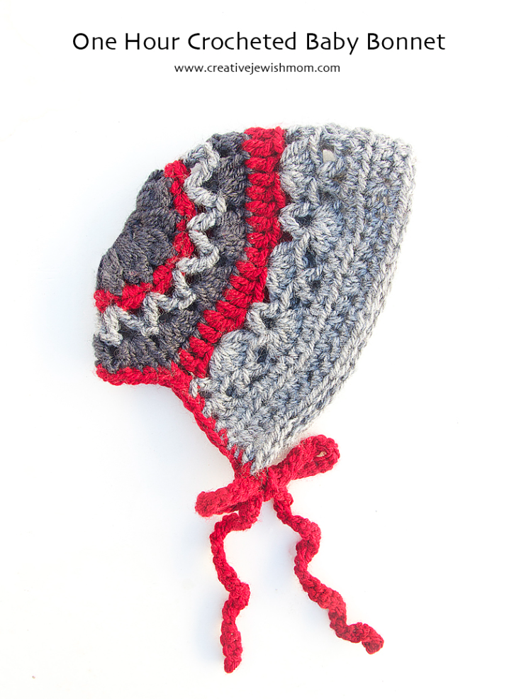 Crocheted Baby Bonnet With Ties That You Can Make In An Hour!