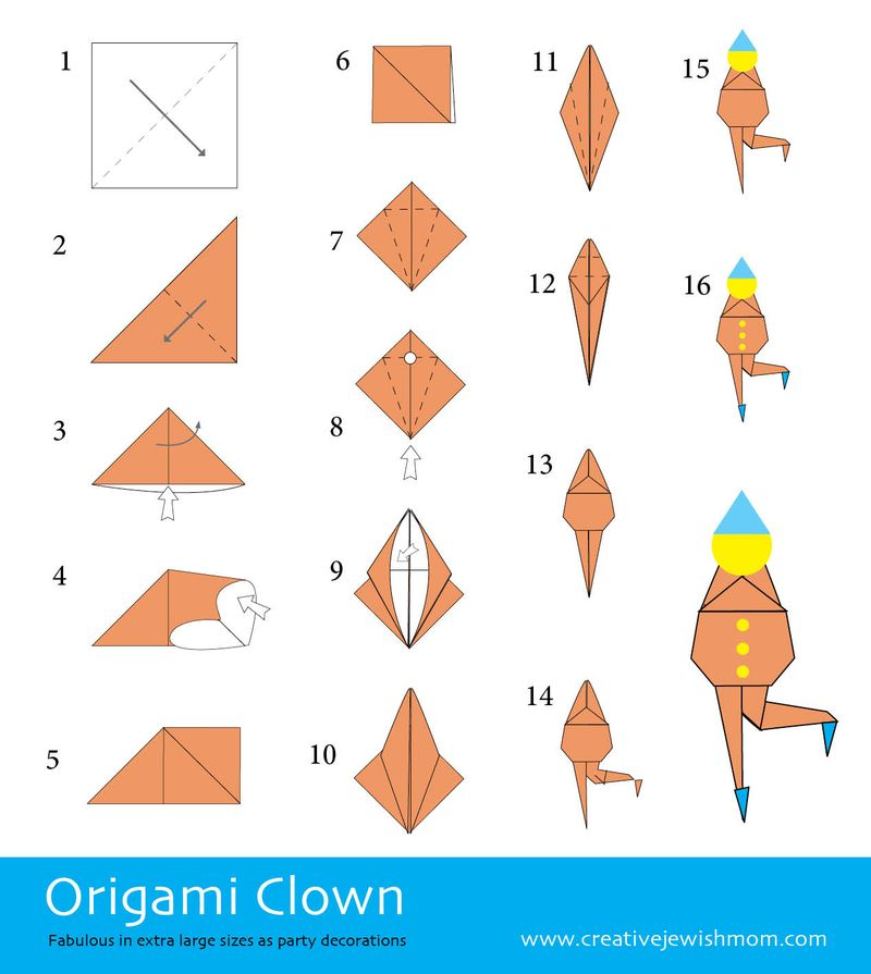 How To Fold Origami Clowns