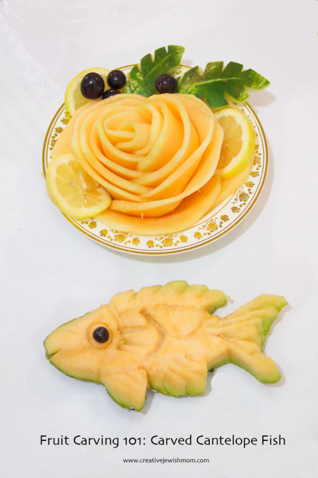 Fruit Carving 101: Carved Cantelope Fish