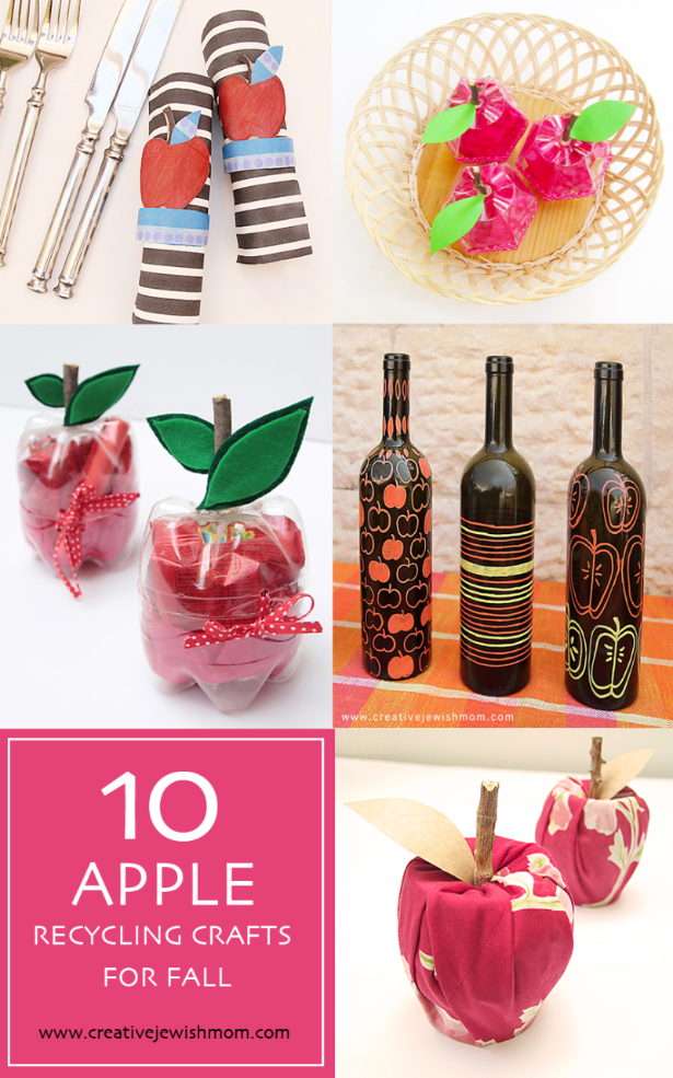 Apple Themed Crafts For Rosh HaShana, With Recycled Materials!
