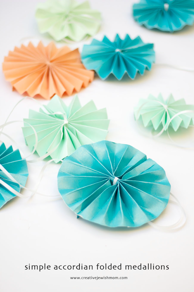 Accordian Folded Paper Medallions