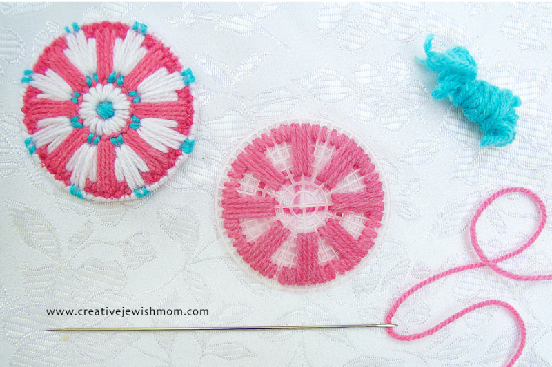 Plastic Canvas Snowflake Mandala Ornaments