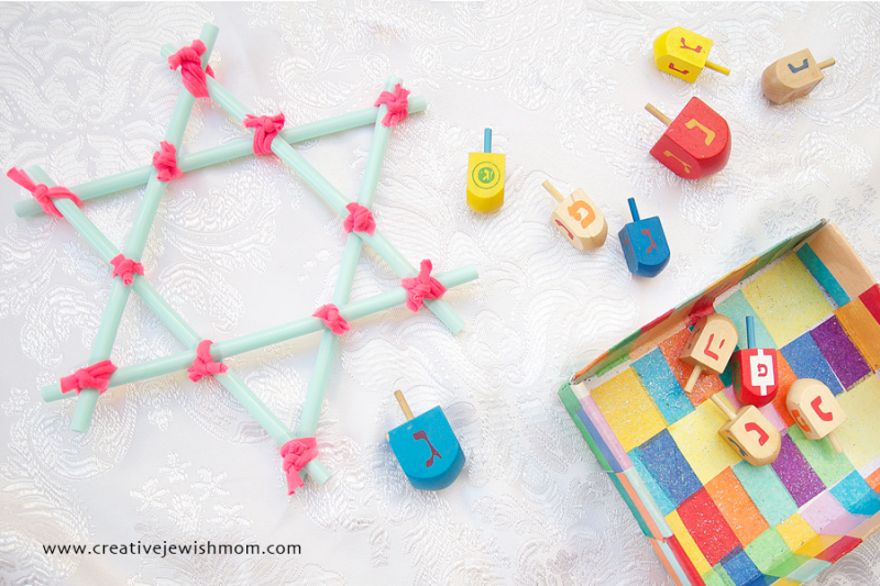 Drinking Straw Star Ornament Craft