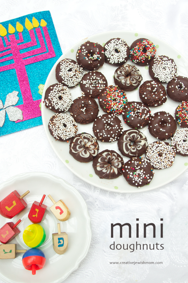 Mini Doughnuts For Hanukkah Baked By Kids In A Mini Doughnut Machine