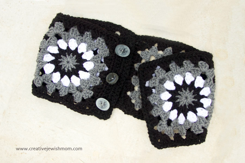Crocheted Granny Square Cowl