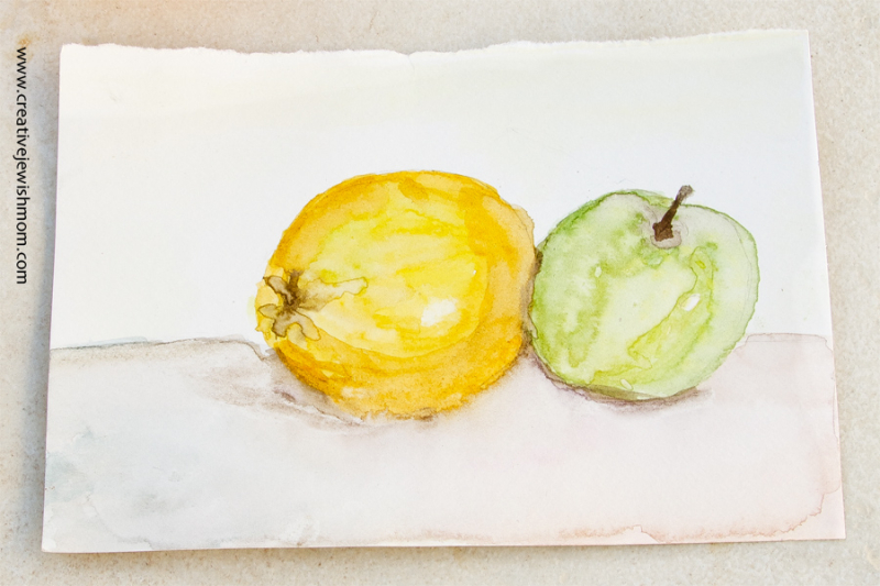 Watercolor Still Life Fruit Exercise Is Great For All Ages!