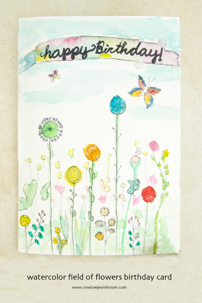 Watercolor Birthday Card Craft