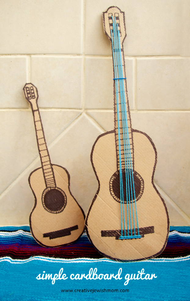 Simple Recycled Cardboard Guitar Makes A Fun Addition To Any Party!