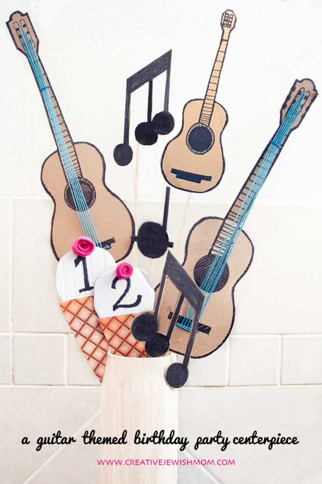 Guitar Themed Party Centerpiece Is Perfect For Dessert Bar Or Buffet