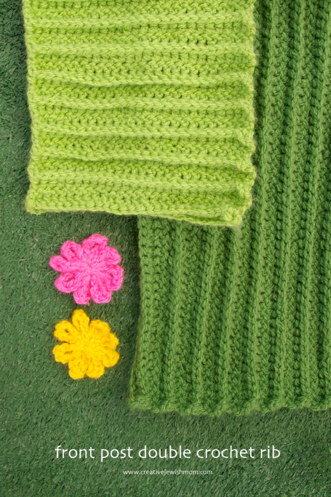 Front Post Double Crochet Stitch Creates A Deep Raised Rib