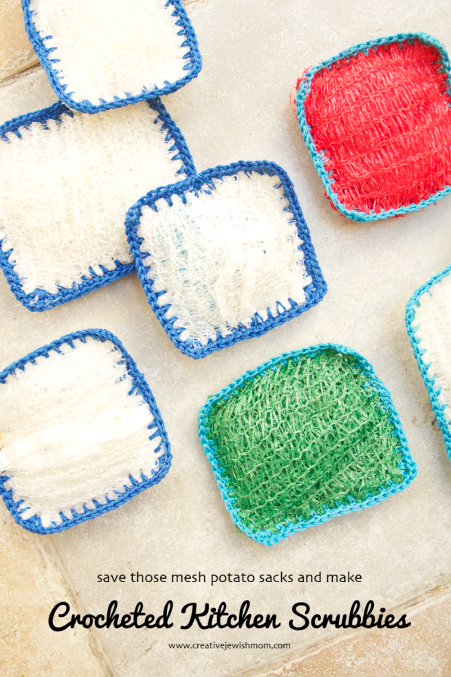 Crocheted Kitchen And Bath Scrubbies Using Recycled Potato Sacks!