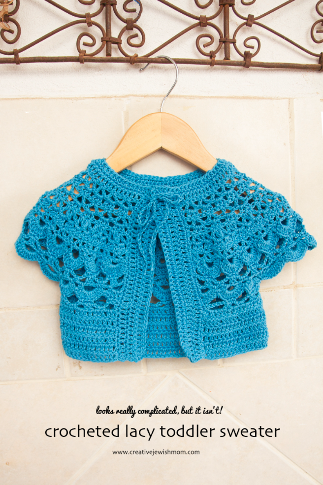 Crocheted Lacy Toddler Sweater Works Up Quickly
