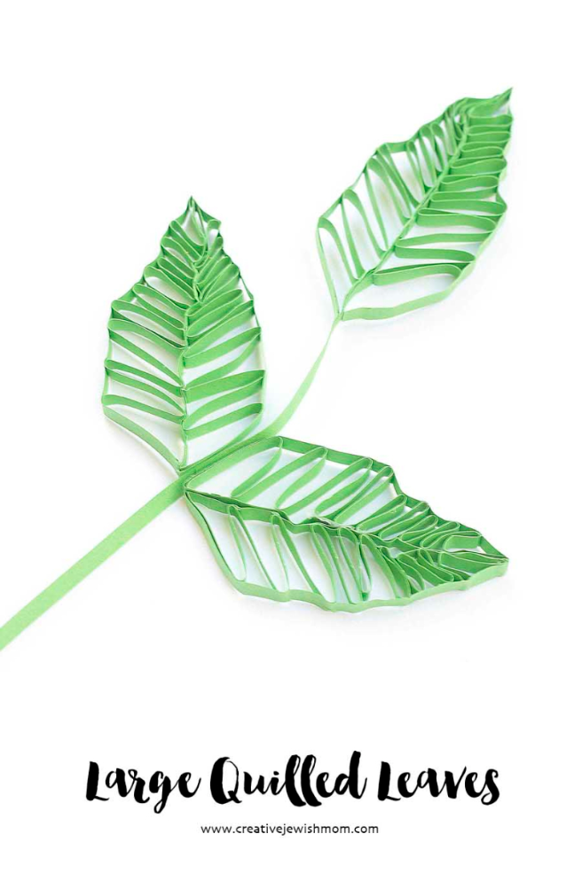 Large Quilled Leaves Using A Quilling Peg Board