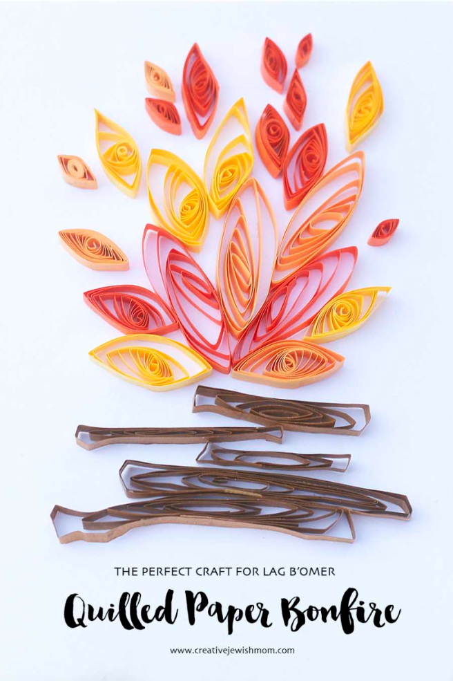Quilled Paper Bonfire For L’Ag B’Omer