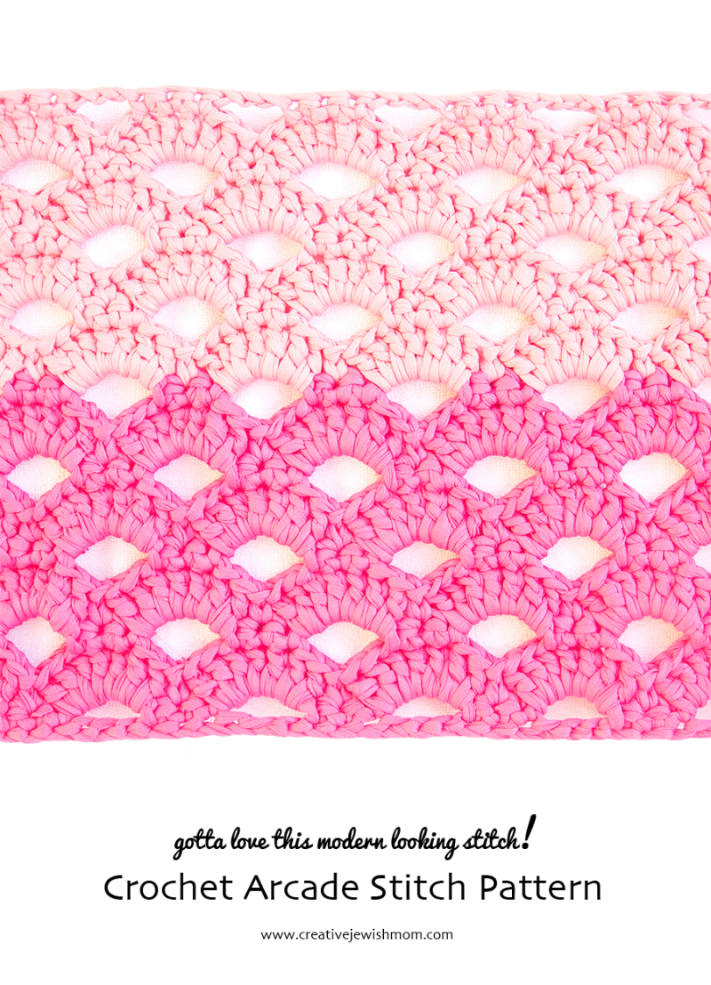 Crochet Arcade Stitch Pattern With T-Shirt Yarn