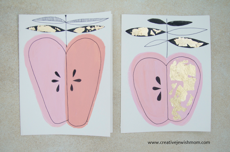 Simple Rosh HaShana Cards That Look Like Art