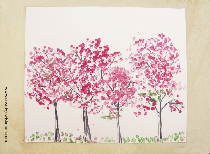 A Fun Craft For Tu B’shevat: Paint Blooming Trees With Q-Tips