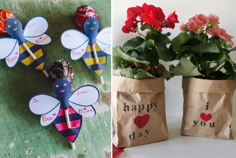 How-to-Make-an-Easy-Bumble-Bee snf plant in a bag gift