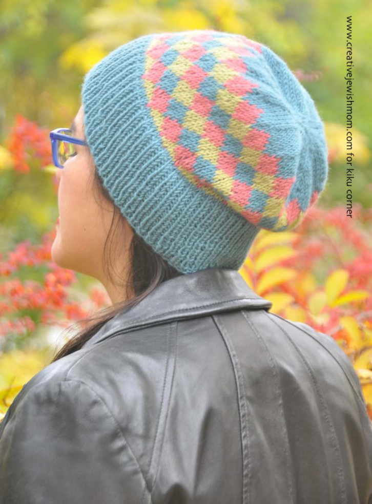 Knit-Diamond-Hat-Free-Pattern