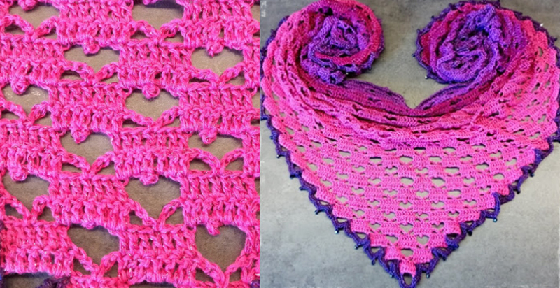 Crocheted-double-crochet-hearts-shawl