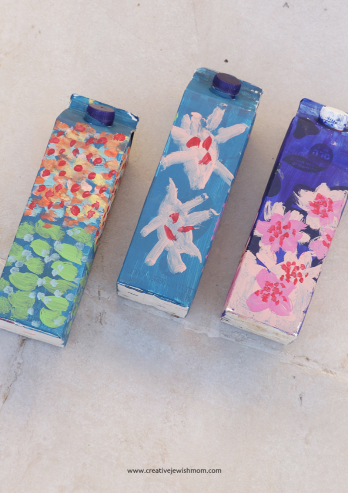 Paint A Garden On A Milk Carton Craft