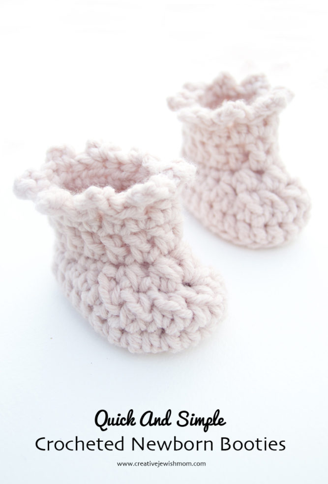 Quick Crocheted Newborn Booties To Crochet In The Car?