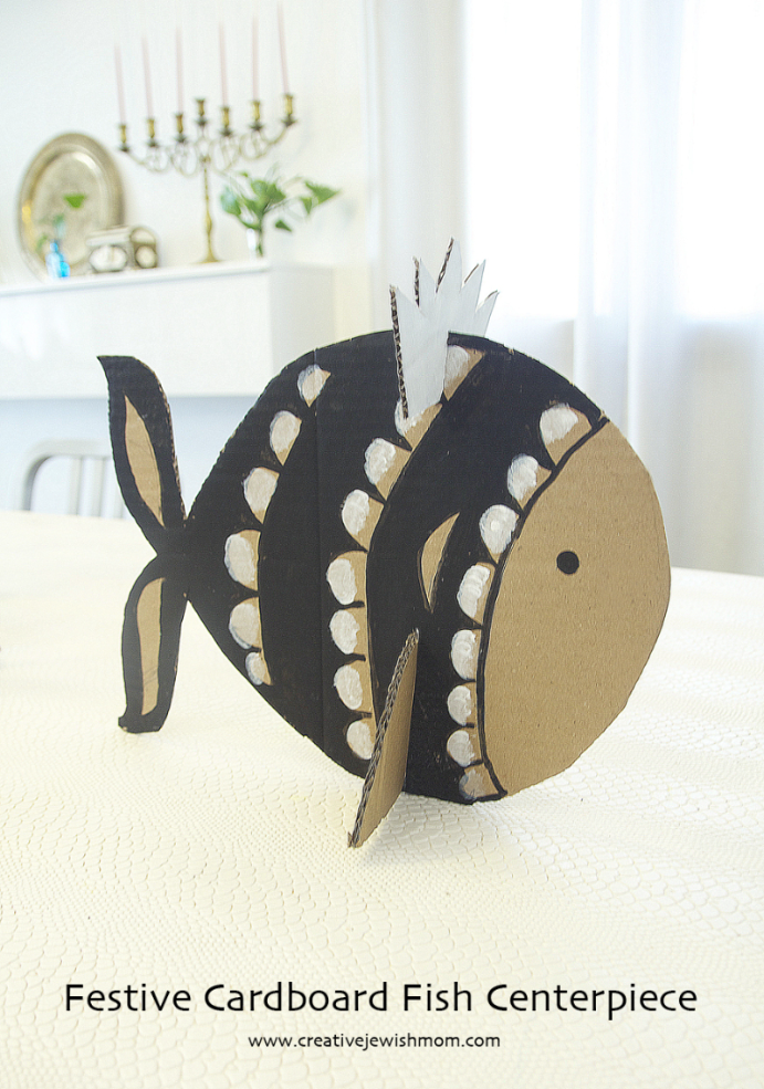 Cardboard Fish Centerpiece For Purim, Or Just For Fun!
