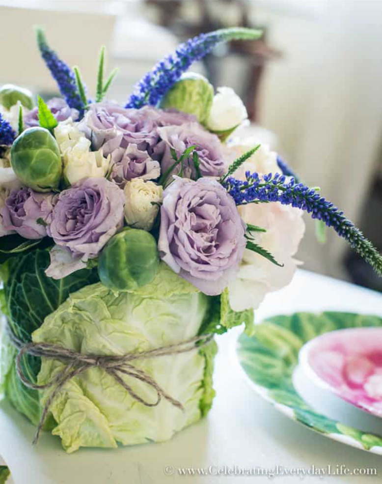 DIY-flower-Cabbage-Arrangement