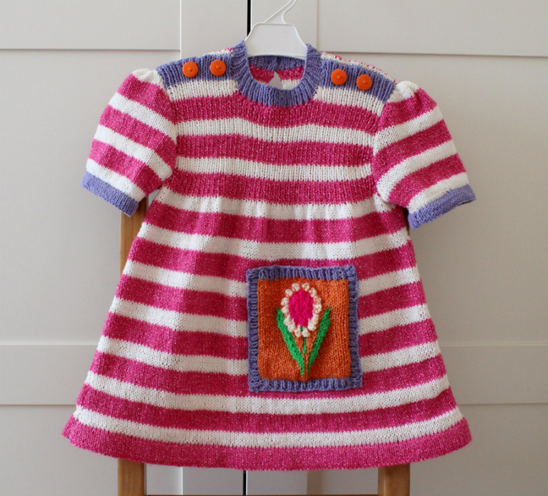 Knit-pink-white-baby-dress