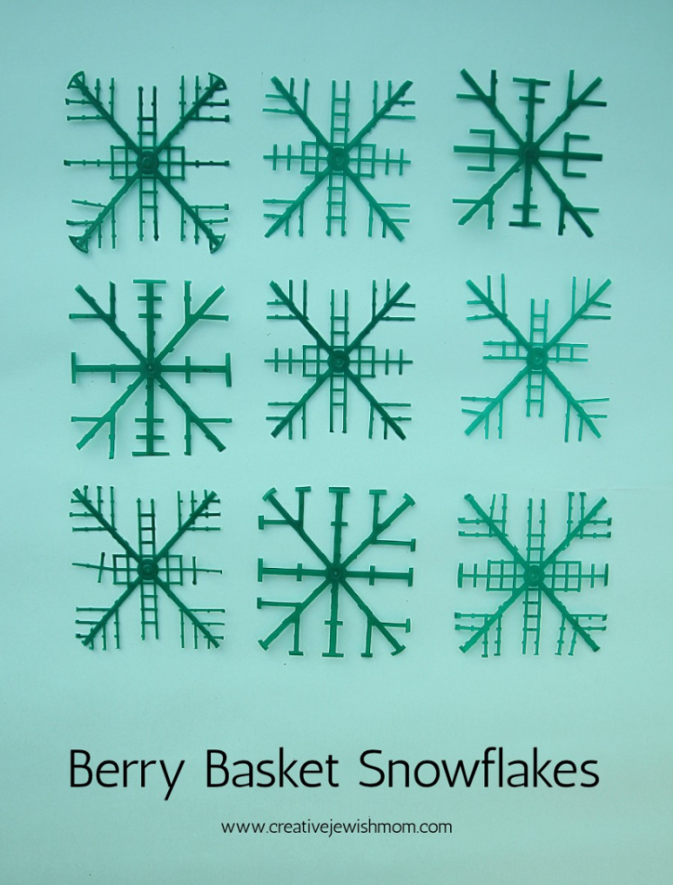 Recycled Berry Basket Snowflakes!