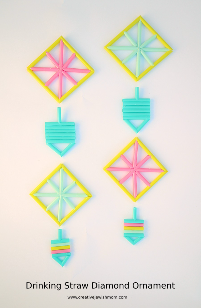 Drinking Straw Diamond Starburst Ornament