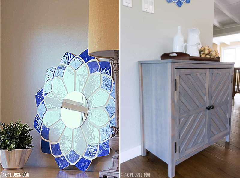 Easy-Tiffany-Mirror-DIY-from-upcycled-lamp