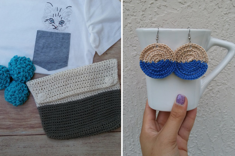 Crocheted-baby-bandana-with-fringe