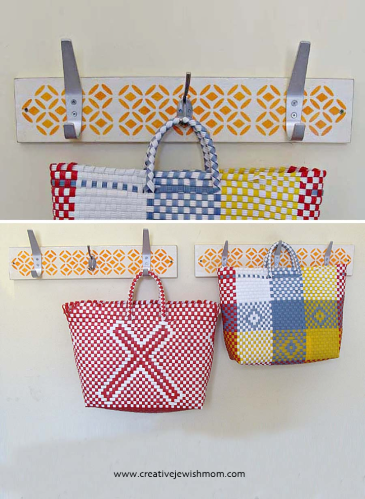 A DIY Stenciled Coat Rack For Kids From Odds And Ends