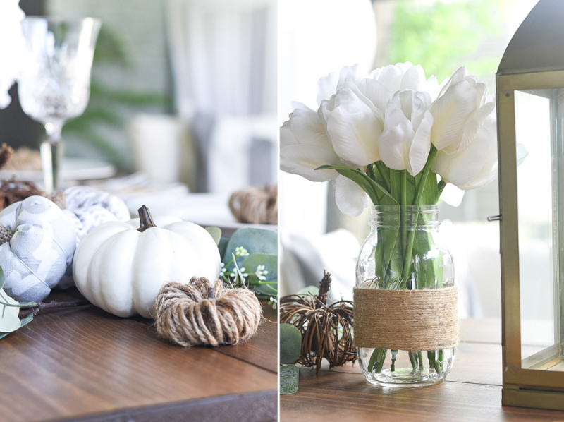 Twine-pumpkin twine-wrapped-mason-jar-vase