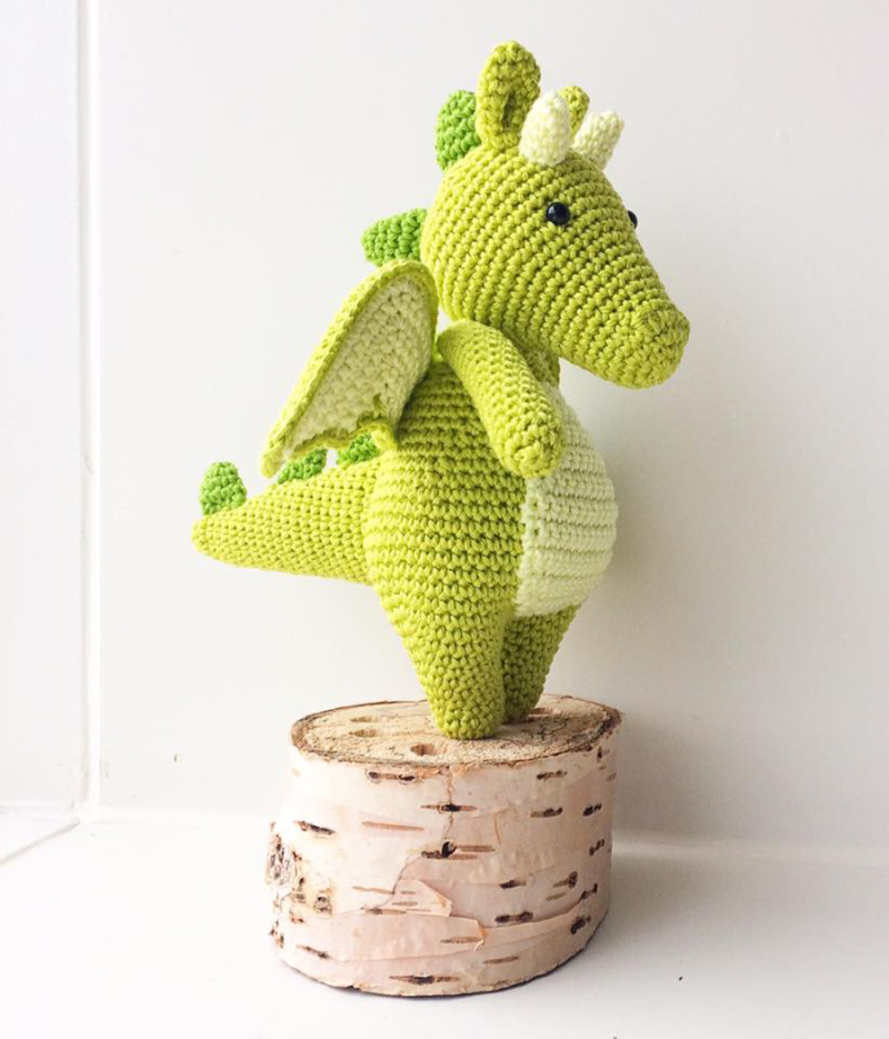 Crocheted dragon stuffie