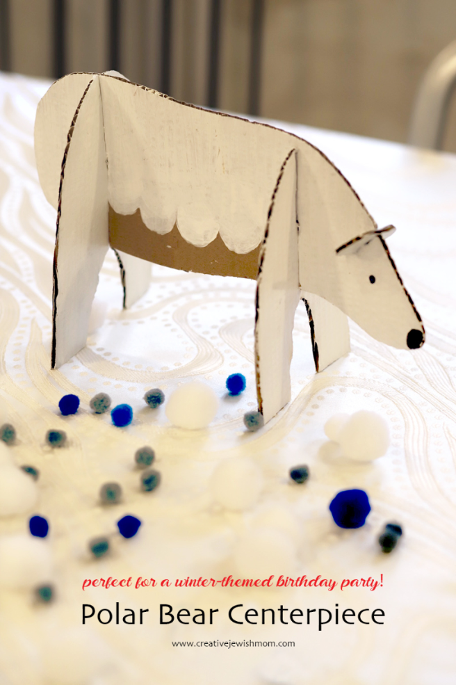 DIY Stand-Up Cardboard Polar Bear Centerpiece