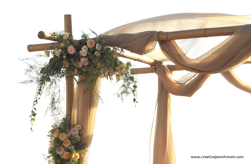 A Gorgeous And Rustic Bamboo Chuppah For An Israeli Wedding