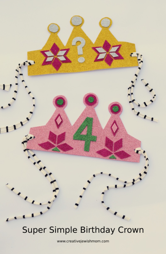 Simple DIY Birthday Crown With Sparkles