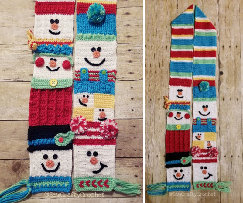 Crochet-snowman-scarf Crochet-snowman-scarf