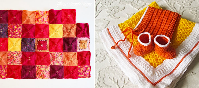 Crocheted-king-size-temperature-striped-blanket