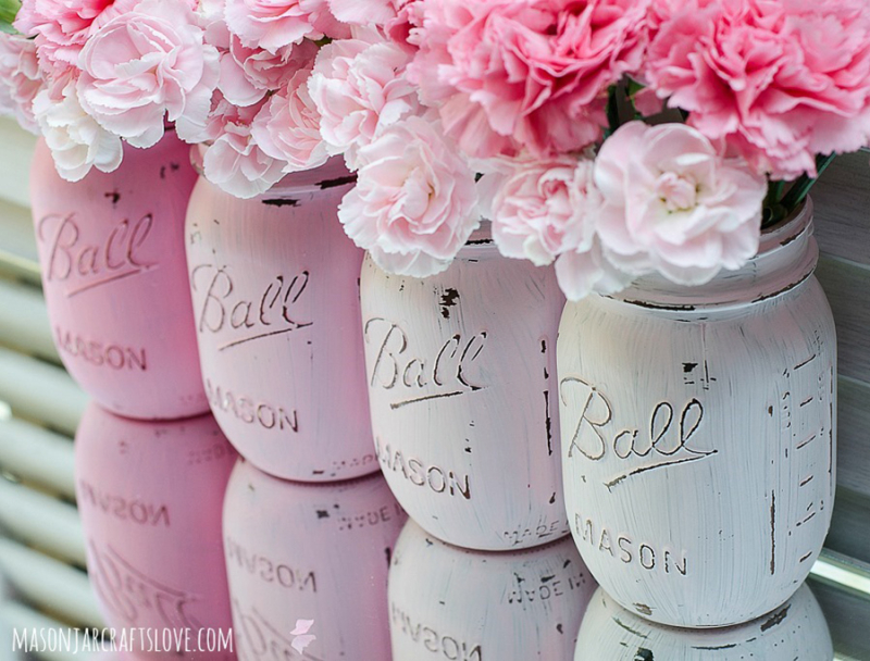 Painted-mason-jar-pink-ombre-tutorial