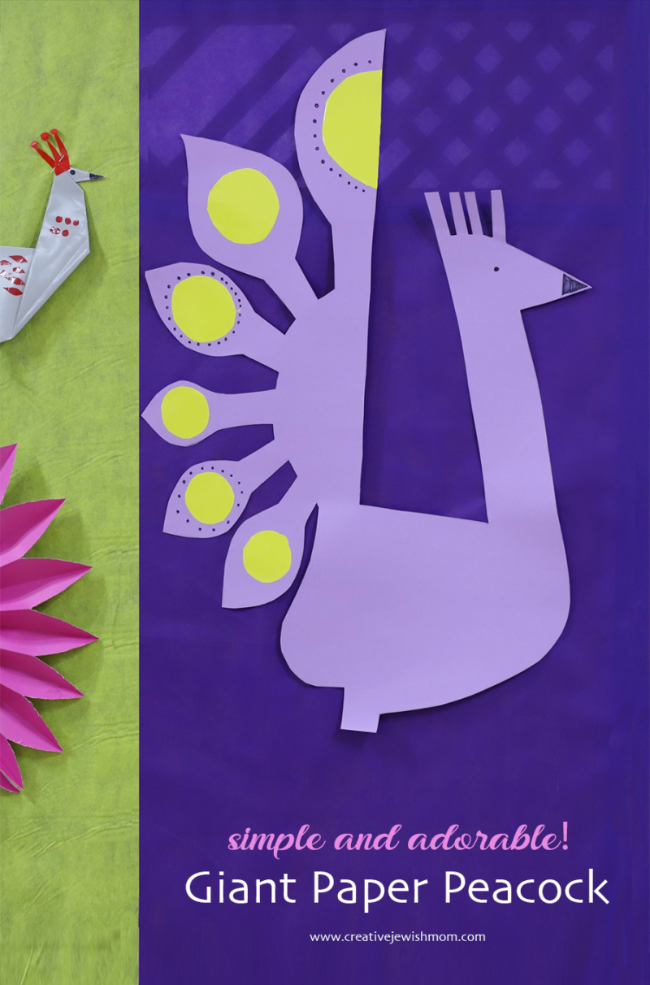 Simple Giant Paper Peacock Party Decor