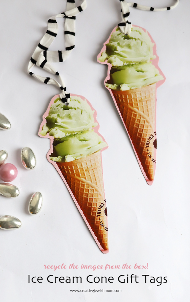 Ice Cream Cone Gift Tags From A Recycled Ice Cream Cone Box!
