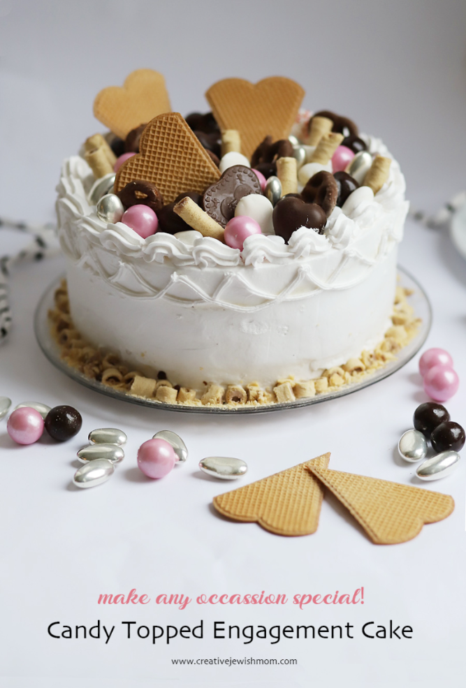 A Gorgeous Candy Topped Engagement Cake