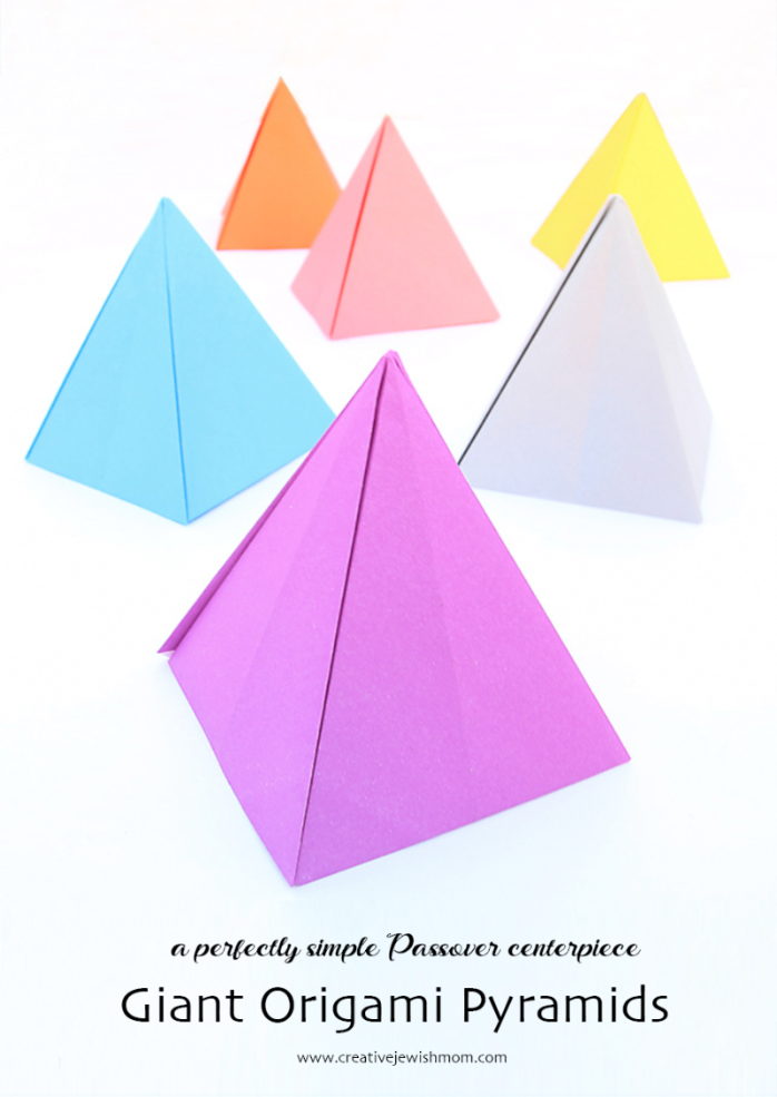 Giant Origami Pyramids Passover Centerpiece