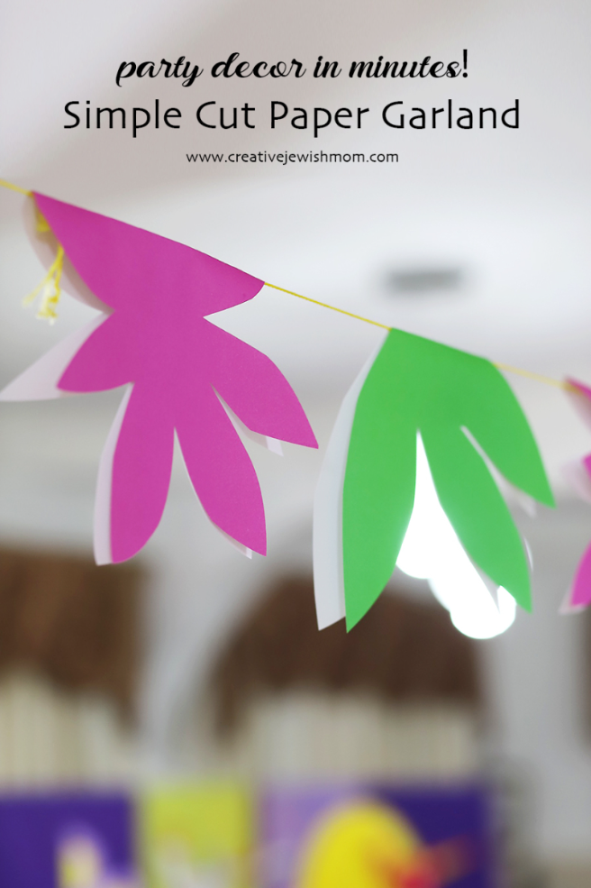 How To Cut Simple Floral Shapes From Paper To Make A Party Garland In MInutes!