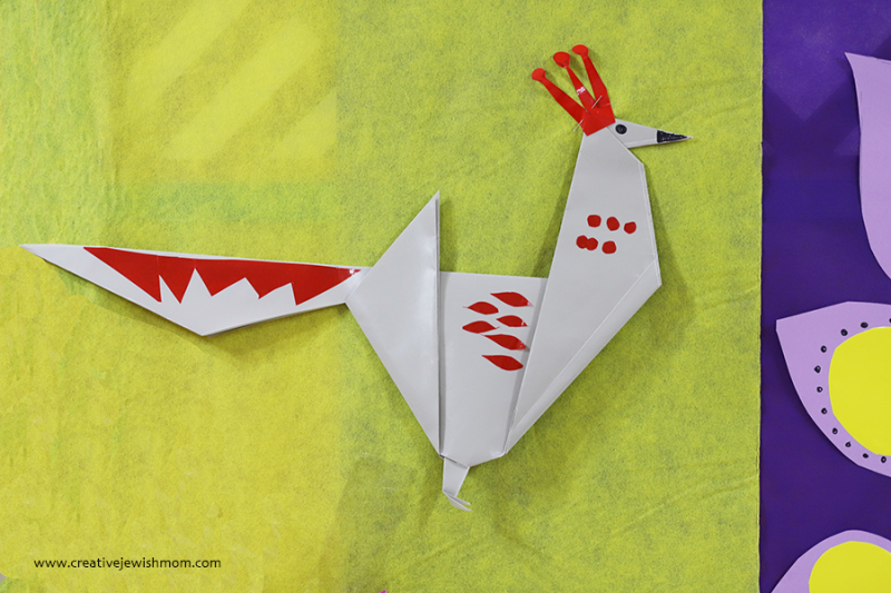 Giant Origami Partridge With A Crown!
